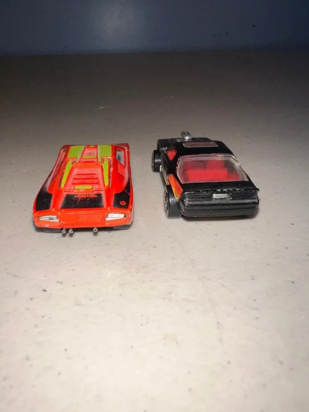 Matchbox Superfast Lamborghini Countach & Hot Wheels Blown Camaro